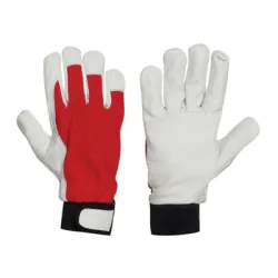 Ръкавици B-Wolf от агнешка кожа размер 10, червено и бяло Ръкавици B-Wolf от агнешка кожа размер 10, червено и бяло