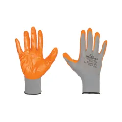 Ръкавици B-Wolf топени в латекс полиестерни размер 10, оранжево и сиво, Hold Ръкавици B-Wolf топени в латекс полиестерни размер 10, оранжево и сиво, Hold