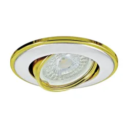 Тяло Vivalux за луничка с насочване за вграждане 50 W, 12 V, 20 IP, Gx5.3, 92 мм, перлено сиво/злато, Blake SL315