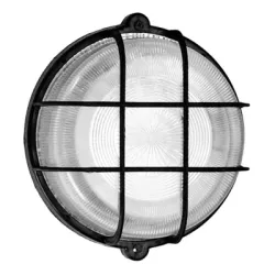 Тяло as - Schwabe тип плафониера промишлена за мокри помещения 100 W, 230 V, 44 IP, E27, 200 мм, черен Тяло as - Schwabe тип плафониера промишлена за мокри помещения 100 W, 230 V, 44 IP, E27, 200 мм, черен