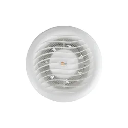 Вентилатор MMotors за стенен монтаж кръгъл 65 м3/ч, ф 90 мм, ф 90 мм, бял, MTB90