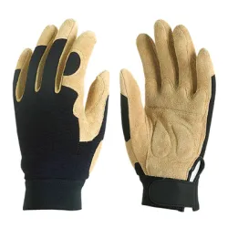 Ръкавици Eurotechnique зимни работни свински велур размер 10, черно и кафяво, 910 Ръкавици Eurotechnique зимни работни свински велур размер 10, черно и кафяво, 910