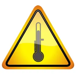 Знак Totem лепенка предупредителен Внимание! Висока температура 145х145 мм Знак Totem лепенка предупредителен Внимание! Висока температура 145х145 мм