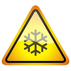 Знак Totem лепенка предупредителен Внимание! Ниска температура 145х145 мм Знак Totem лепенка предупредителен Внимание! Ниска температура 145х145 мм