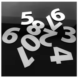 Цифра Totem за врата със самозалепващ се гръб нула сребро, Silver 02 Цифра Totem за врата със самозалепващ се гръб нула сребро, Silver 02