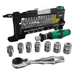 Гедоре комплект Wera  вложки с тресчотка и накрайници 38 бр., 5.5-13 мм х 1/4, Tool-Check Plus Гедоре комплект Wera  вложки с тресчотка и накрайници 38 бр., 5.5-13 мм х 1/4, Tool-Check Plus