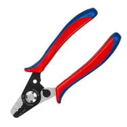 Клещи Knipex електротехнически за сваляне на покритие на оптични кабели 130 мм, 0.125-0.25 мм2, 12 82 130 SB Клещи Knipex електротехнически за сваляне на покритие на оптични кабели 130 мм, 0.125-0.25 мм2, 12 82 130 SB