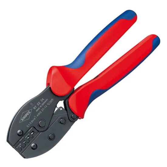 Клещи Knipex кербовъчни за неизолирани плоски кабелни обувки с изолация 220 мм, PreciForce Клещи Knipex кербовъчни за неизолирани плоски кабелни обувки с изолация 220 мм, PreciForce