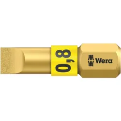Накрайник бит Wera SB плосък торсионен SB0.8, 1/4'', 25 мм, 800/1 BDC Накрайник бит Wera SB плосък торсионен SB0.8, 1/4'', 25 мм, 800/1 BDC