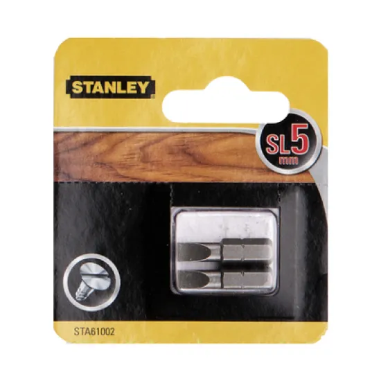 Накрайник бит Stanley SB плосък  2 бр., SB5.0, 1/4, 25 мм, STA61002