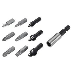 Накрайник бит Wolfcraft комплект с държач 9 бр. Накрайник бит Wolfcraft комплект с държач 9 бр.