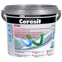 Смес Ceresit фугираща за плочки гъвкава, високоустойчива 5 кг, графит, CE 43 Grand’Elit Смес Ceresit фугираща за плочки гъвкава, високоустойчива 5 кг, графит, CE 43 Grand’Elit