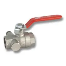 Кран Ferro сферичен метален с изпразнител 1 1/2, резба Ж <> резба Ж, KPO