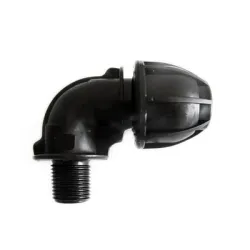 Коляно Filbo PP бърза връзка за PE тръби външна резба ф 40 мм x 1 1/2, 16 bar, 90 ° Коляно Filbo PP бърза връзка за PE тръби външна резба ф 40 мм x 1 1/2, 16 bar, 90 °