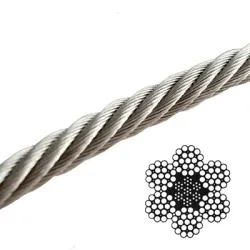 Въже QD Rigging China стоманено поцинковано ф 10 мм, 6х19, 1204 кг, DIN 3060