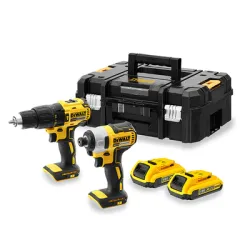 Комплект DeWALT акумулаторни инструменти   с 2 батерии и зарядно, DCD778, DCF787, 18 V, 2 Ah DCK2060D2T