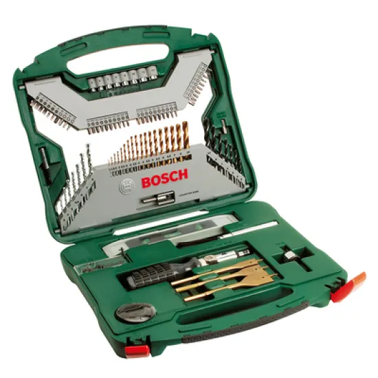 Комплект битове Bosch със свредла  1/4, 100 бр., X-Line Titanium