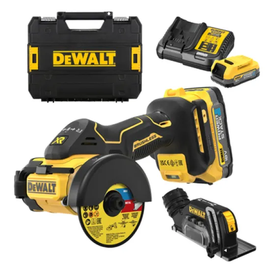 Акумулаторен ръчен циркуляр DeWALT  с 2 батерии и зарядно, 18 V, 2 Ah, ф 76 мм, 20 000 об./мин, DCS438E2T