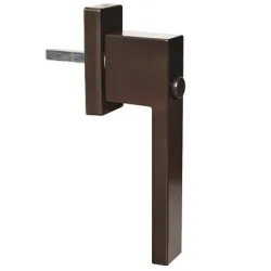 Дръжка за брава на прозорец MFI за алуминиева и PVC дограма с ключалка  65х29 мм, кафява RAL 8019M, Silisto Future Дръжка за брава на прозорец MFI за алуминиева и PVC дограма с ключалка  65х29 мм, кафява RAL 8019M, Silisto Future