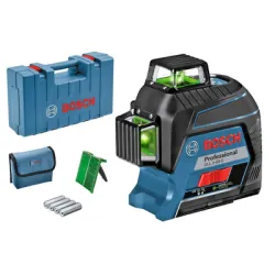 Нивелир лазерен линеен Bosch с 3 лъча 30 м, 120 м, 0.3 мм/м, GLL 3-80 G Нивелир лазерен линеен Bosch с 3 лъча 30 м, 120 м, 0.3 мм/м, GLL 3-80 G