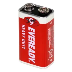 Батерия Energizer правоъгълна цинкова 9 V, 6F22, Eveready HD Батерия Energizer правоъгълна цинкова 9 V, 6F22, Eveready HD