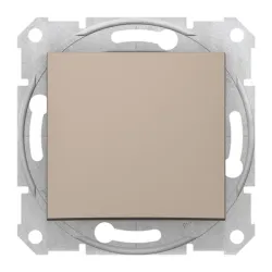 Ключ Schneider Electric електрически стълбищен с механизъм и монтажна рамка скрит монтаж, 10 A, титан, Sedna Ключ Schneider Electric електрически стълбищен с механизъм и монтажна рамка скрит монтаж, 10 A, титан, Sedna