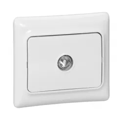 Розетка Legrand за кабелна телевизия единичен скрит монтаж, 20 IP, бял, Kaptika