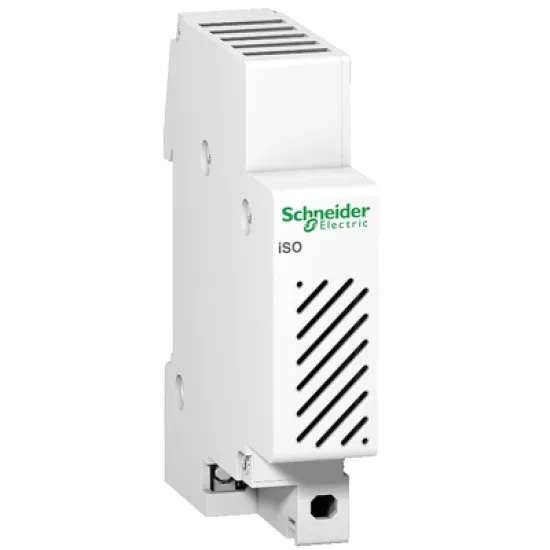 Звънец Schneider Electric електронен за DIN шина 8-12 V, 80 dB(A), бял, ISO