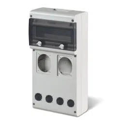 Табло Scame електроразпределително 212x415x105 мм, 2х16/32 А, 4 шуко Табло Scame електроразпределително 212x415x105 мм, 2х16/32 А, 4 шуко