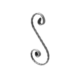 Елемент alWayService декоративен от ковано желязо S-образен 12x6 мм, 100x250 мм Елемент alWayService декоративен от ковано желязо S-образен 12x6 мм, 100x250 мм