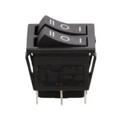 Ключ Leci за електроуреди клавишен с 2х3 позиции и 6 извода скрит монтаж, 20 A, черен, RS606A-2030041CBB Ключ Leci за електроуреди клавишен с 2х3 позиции и 6 извода скрит монтаж, 20 A, черен, RS606A-2030041CBB