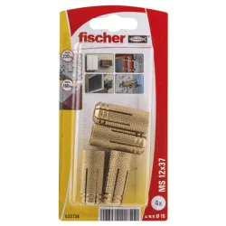 Анкер Fischer набивен месингов 4 бр./блистер M12x37 мм, MS