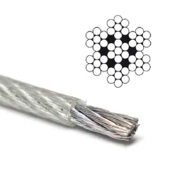 Въже QD Rigging China стоманено с PVC покритие ф 4 мм, 7х7, 250 кг, EN 12385 Въже QD Rigging China стоманено с PVC покритие ф 4 мм, 7х7, 250 кг, EN 12385