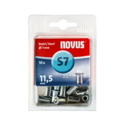 Гайка Novus нит стоманена ф 7 мм, 10 бр., M5x11.5 мм Гайка Novus нит стоманена ф 7 мм, 10 бр., M5x11.5 мм