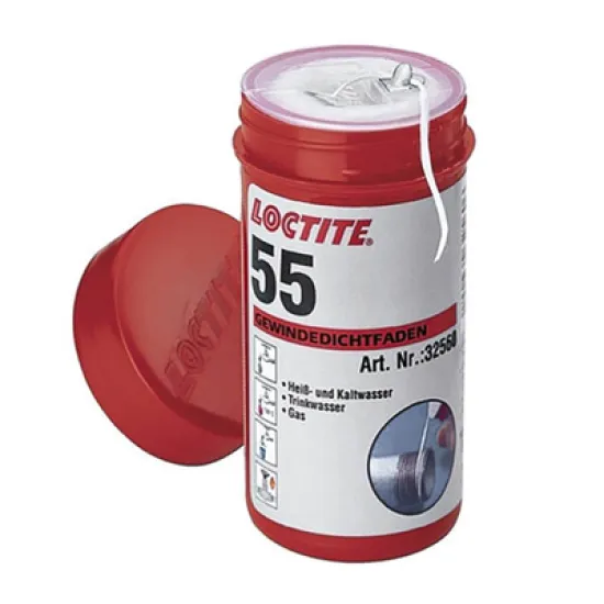 Корда Henkel за уплътняване на резби тефлонова бяла, 150 м, Loctite 55