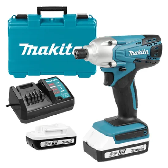 Гайковерт Makita акумулаторен ударен 18 V, 1.5 Ah, 140 Nm, 1/4, TD127DWE