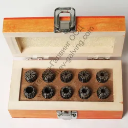 Цанга Harris за струг комплект 10 бр. ER, DIN 6499, ER16, 0, мм, ER Цанга Harris за струг комплект 10 бр. ER, DIN 6499, ER16, 0, мм, ER