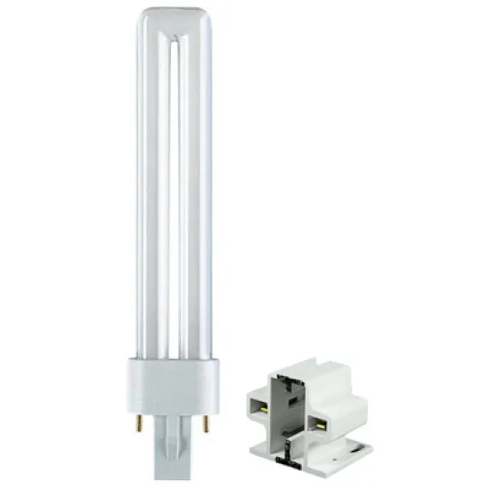 Лампа / крушка Osram луминесцентна енергоспестяваща  компактна PL C, 5 W, 230 V, G23, 4000 K, Dulux S