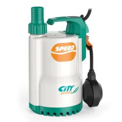 Помпа City Pumps потопяема дренажна за чиста или леко замърсена вода 1 1/2 , 1.2-21.6 м3/ч, 15-2.5 м, SPEED 125M Помпа City Pumps потопяема дренажна за чиста или леко замърсена вода 1 1/2 , 1.2-21.6 м3/ч, 15-2.5 м, SPEED 125M