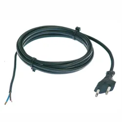 Кабел as - Schwabe 2x0.75 кв.мм, 3.0 м, H03VVH2-F, черен Кабел as - Schwabe 2x0.75 кв.мм, 3.0 м, H03VVH2-F, черен