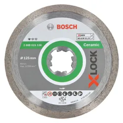 Диск Bosch диамантен за сухо рязане на керамични плочки 125x22.23x1.6 мм, X-lock, 7 мм, Standard for Ceramic Диск Bosch диамантен за сухо рязане на керамични плочки 125x22.23x1.6 мм, X-lock, 7 мм, Standard for Ceramic