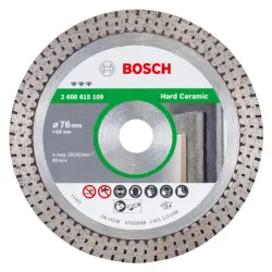 Диск Bosch диамантен за сухо рязане на керамични плочки 76x10x1.5 мм, 10 мм, Best for Hard Ceramic Диск Bosch диамантен за сухо рязане на керамични плочки 76x10x1.5 мм, 10 мм, Best for Hard Ceramic