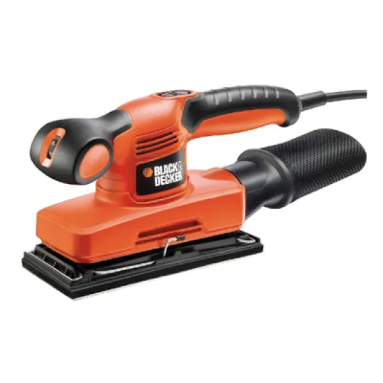 Виброшлайф Black & Decker електрически с правоъгълна плоча и плавно регулиране 240 W, 92x230 мм, 14 000-30 000 хода/мин, KA320EKA