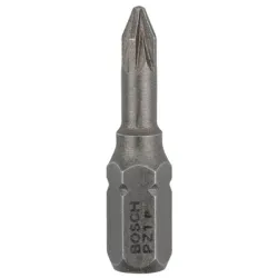 Накрайник бит Bosch PZ Pozidriv кръстат 3 бр., PZ 1, 1/4, 25 мм, Extra Hard Накрайник бит Bosch PZ Pozidriv кръстат 3 бр., PZ 1, 1/4, 25 мм, Extra Hard
