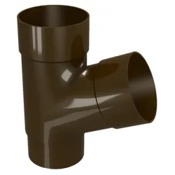 Разклонител Devorex за водосточни тръби ф 80 мм, 67.5 °, кафяв, PVC, Classic 120