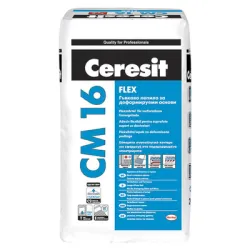 Лепило Henkel циментово за плочки гъвкаво 25 кг, сиво, Ceresit CM 16 Flex Лепило Henkel циментово за плочки гъвкаво 25 кг, сиво, Ceresit CM 16 Flex