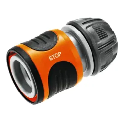 Съединител Gardena за маркуч с бърза връзка и стоп клапа пластмасов 1/2 - 5/8 Съединител Gardena за маркуч с бърза връзка и стоп клапа пластмасов 1/2 - 5/8