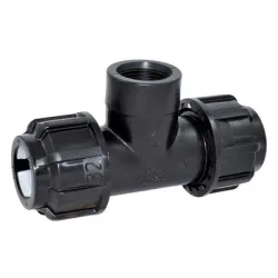 Тройник Elysee PP бърза връзка за PE тръби вътрешна резба ф 25 мм x 1, 16 bar, 333 Тройник Elysee PP бърза връзка за PE тръби вътрешна резба ф 25 мм x 1, 16 bar, 333