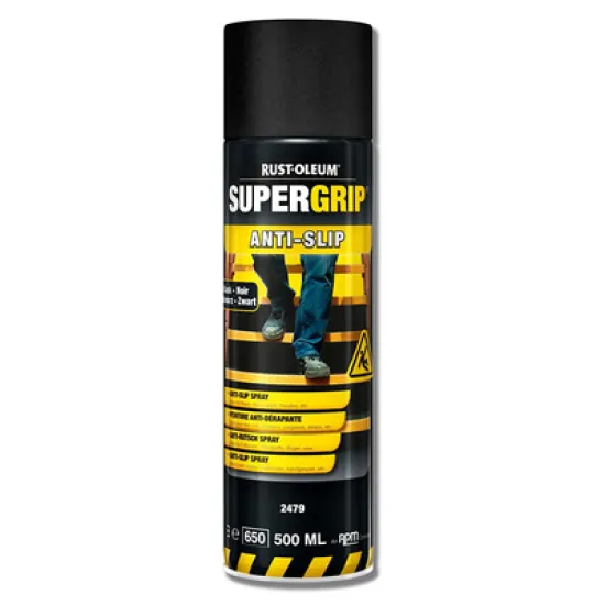 Спрей Rust-Oleum технически противоплъзгащ 0.5 л, черен, SuperGrip Anti-Slip