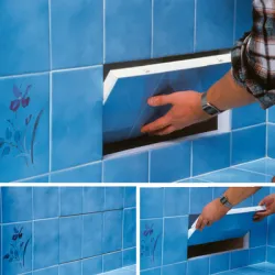 Врата Nicoll за ревизионен отвор пластмасова 300х300 мм, бяла, TV15 Врата Nicoll за ревизионен отвор пластмасова 300х300 мм, бяла, TV15